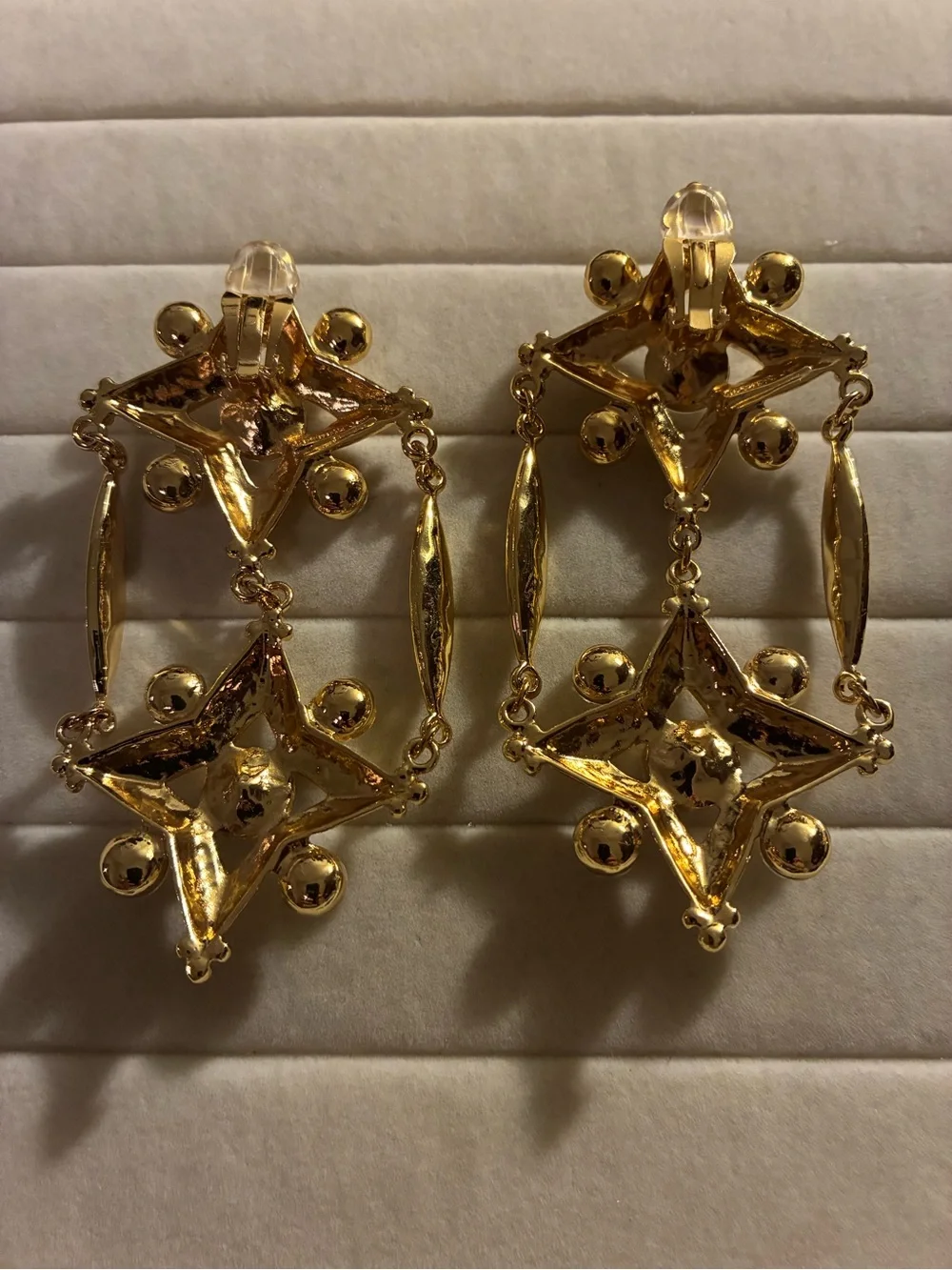 Catwalk Jon Gold Crystal Drop Statement Earrings